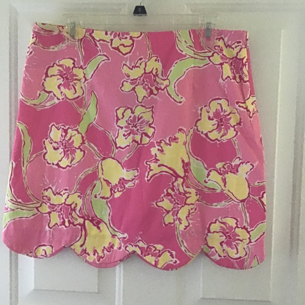 NWT LILLY  PULITZER LYNNIE HOTTY PINK DAY SKIRT 10